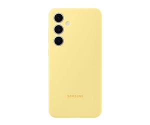 Samsung Funda de silicona suave y lisa para Galaxy S24 FE, Amarillo