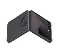 Samsung Carcasa de Silicona para Galaxy Z Flip7, Incluye Soporte de Anillo, Silicona, antigolpes, Fina y Antideslizante, Color Negro