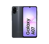 Samsung Galaxy A07 LTE, Smartphone Android, 128 Go de stockage, 4 Go de RAM, Noir, 6 mises à niveau du système d'exploitation, Grand écran, processeur 6 NM (Version Émirats Arabes UNIS)