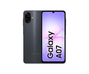 Samsung Galaxy A07 LTE, Smartphone Android, 64 Go de stockage, 4 Go de RAM, Noir, 6 mises à niveau du système d'exploitation, Grand écran, processeur 6 NM (Version Émirats Arabes UNIS)