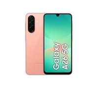 Samsung Galaxy A26 5G, teléfono inteligente Android, 128 GB de almacenamiento, 6 GB de RAM, rosa melocotón, cámara de 50 MP, pantalla grande, batería de larga duración