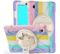 Samsung Galaxy A7 Lite 8.7 T220 T225 T225N T225C Caso, Tres Capa Resistente Cuerpo Completo Funda Protectora con Soporte/Correa de Mano para Galaxy A7 Lite 8.7 T220 T225 T225N T225C (Rosa Colorido)