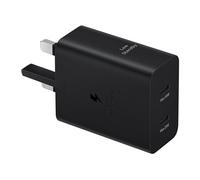 Samsung Galaxy - Adaptador de corriente dual (50 W, cable de datos USB-C a C), color negro