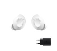 Samsung Galaxy Buds FE + Cargador - Auriculares Inalámbricos, Cancelación de Ruido Activa, Ajuste Cómodo, 3 Micrófonos, Control Táctil, Bajos Graves, Blanco (Versión Española)