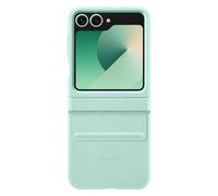 Samsung Galaxy Official Faux Leather Kindsuit Case for Galaxy Z Flip6, Mint Faux