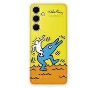 Samsung Galaxy Official Keith Haring - Funda con Tapa para S24 FE, Color Amarillo