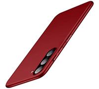 Samsung Galaxy S23 Cover, Ultra Slim Matte Handy Cover Slim Funda de protección Antiarañazos Antigolpes, Cubierta Antideslizante Bumper Case para Samsung Galaxy S23 Hardcase 6.1", Rojo
