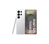Samsung Galaxy S25 Ultra AI Phone, almacenamiento de 256 GB, 12 GB de RAM, Titanio Blancoplata, teléfono inteligente Android, cámara de 200 MP, S Pen, batería de larga duración, 1 año de garantía
