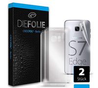 Samsung Galaxy S7 Edge: Casefit Screen Protector (2 Pack) DIEFOLIE - Made in Germany, Cristal Líquido Sellado con Tecnología SiO2 Antibacteriana, Antiburbujas, Antichoque y Resistente a los Arañazos, Auto-reparable (3. Backcover)