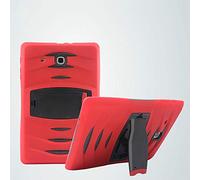 Samsung Galaxy Tab 3 Lite 7.0 Funda,3IN1 Hybrid Armor Design Carcasa de Policarbonato Duro + TPU Silicona Case Cover Funda para Samsung Galaxy Tab 3 Lite 7.0 (Rojo)