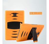 Samsung Galaxy Tab 3 Lite 7.0 Funda,3IN1 Hybrid Armor Design Carcasa de Policarbonato Duro + TPU Silicona Case Cover Funda para Samsung Galaxy Tab 3 Lite 7.0 (Naranja)