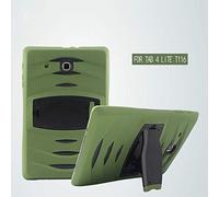 Samsung Galaxy Tab 3 Lite 7.0 Funda,3IN1 Hybrid Armor Design Carcasa de Policarbonato Duro + TPU Silicona Case Cover Funda para Samsung Galaxy Tab 3 Lite 7.0 (Verde oscuro)