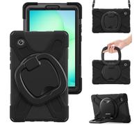 Samsung Galaxy Tab A11 8.7" X130 X133 X135 2025 Funda, Carcasa Rugosa con Soporte de Rotación de 360° y Correa de Hombro, Funda Antichoque para Samsung Galaxy Tab A11 8.7" X130 X133 X135 2025