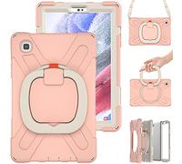 Samsung Galaxy Tab A7 Lite 8.7 T220 T225 T225N T225C Funda, Carcasa Rugosa con Soporte de Rotación de 360° y Correa de Hombro, Funda Antichoque para Samsung Galaxy Tab A7 Lite 8.7" (Oro Rosa)