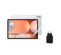 Samsung Galaxy Tab S10+ 256GB + Cargador - Tablet IA, Tableta Android Wifi, 12GB RAM, Pantalla AMOLED, Antirreflejos, S Pen Incluido, Plata (Versión Española)