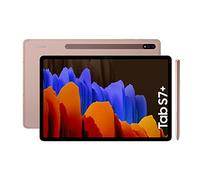 Samsung Galaxy Tab S7+ - Tablet de 12.4" QHD (5G, Procesador Qualcomm Snapdragon 865 Plus, RAM de 6GB, Almacenamiento de 128GB, Android 10, S Pen incluido) - Color Bronce [Versión española]