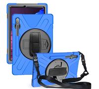 Samsung Galaxy Tab S8 Plus 12.4 X800 X806 Caso, Tres Capa Resistente Cuerpo Completo Funda Protectora con Soporte/Correa de Mano/a Hombro Correa/Portalápiz para Galaxy Tab S8 Plus 12.4 X800 X806
