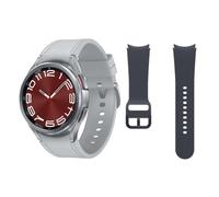 Samsung Galaxy Watch6 Classic Bluetooth, 43 mm + Correa de recambio - Smartwatch, Control de Salud, Seguimiento Deportivo, Batería de Carga Rápida, Plateado (Versión Española)