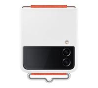 Samsung Galaxy Z Flip4 - Funda de Silicona Oficial con Correa, Color Blanco
