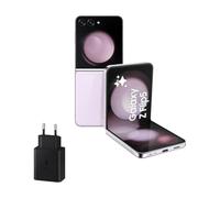 Samsung Galaxy Z Flip5, 256 GB + Cargador 45W - Teléfono Móvil Plegable con IA, Smartphone Android Libre, 8GB de RAM, Diseño Plegable, Rosa claro (Versión Española)