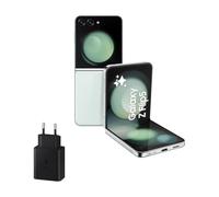 Samsung Galaxy Z Flip5, 512 GB + Cargador 45W - Teléfono Móvil Plegable con IA, Smartphone Android Libre, 8GB de RAM, Diseño Plegable, Verde claro (Versión Española)