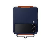 SAMSUNG GF711TNE Silicone Cover with Ring for Galaxy Flip 3, Navy (Naujas)