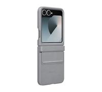 SAMSUNG Kindsuit Case - Funda Plegable de Piel sintética para Galaxy Z Flip6, Color Gris