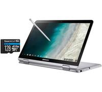 SAMSUNG Laptop Chromebook Plus con pantalla táctil FHD de 12.2 pulgadas (Intel Celeron 3965Y de 2 núcleos, 4 GB de RAM, 192 GB de almacenamiento (SSD de 64 GB + tarjeta micro SD de 128 GB), lápiz