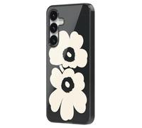 SAMSUNG Marimekko - Carcasa híbrida Unikko con diseño de Flores S25+, Color Crema