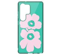 Samsung Marimekko Unikko - Carcasa híbrida con diseño de Flores S25 Ultra, Color Rosa