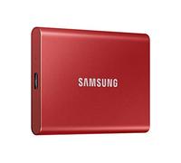 Samsung MU-PC2T0R/WW T7 - SSD portátil, 2 TB, USB 3.2, Gen.2 SSD externo, Rojo Metálico