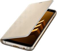 Samsung Neon Flip Carcasa Para Galaxy A8, notificaciones tramite bordes Illuminati, Oro
