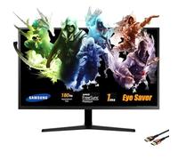 Samsung Odyssey - Monitor para juegos de 24 pulgadas, FHD, 1 ms, 180 Hz, AMD FreeSync, modo protector de ojos, soporte ajustable, ecualizador negro, punto de lente virtual, sin parpadeo, con HDMI