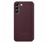 Funda para móvil - SAMSUNG Clear View Cover, Compatible con Samsung Galaxy S22 Plus 5G, Rojo burdeos