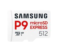 Samsung P9 Express microSD 512GB, velocidad de lectura hasta 800 MB/s, U3, V30, A1, para Nintendo Switch 2, Smartphones, Tablets, GoPRO , Dron DJI, Steam Deck, (MB MK512T)