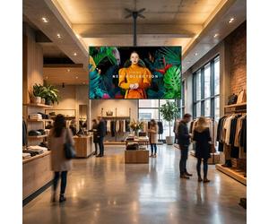 Samsung Pack pantalla Samsung QBC 55" + soporte de techo Neomounts Pack listo para colgar: pantalla Samsung QBC 55” + soporte de techo Neomounts para retail,