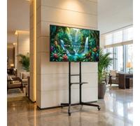 Samsung Pack Samsung QMC 55" 4K 24/7 + Soporte de Suelo con Ruedas Neomounts FL50-550BL1 Pantalla Samsung QMC 55" 4K 24/7 + soporte de suelo con ruedas