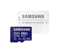 Samsung PRO Plus MicroSDXC 512GB UHS-I U3 A2 V30 Clase 10 con Adaptador SD