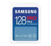Samsung PRO Plus Tarjeta de memoria SD, 128 GB, 180 y 130 MB/s, Full HD & 4K UHD, UHS-I, U3, V30, A2, Compatible con Smartphone Android, Tableta, GoPro y Drone DJI (MB-SD128S/EU)