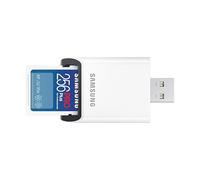 Samsung PRO Plus Tarjeta de memoria SD con Lector, 256 GB, 180 y 130 MB/s, Full HD & 4K UHD, UHS-I, U3, V30, A2, Compatible con Smartphone Android, Tableta, GoPro y Drone DJI (MB-SD256SB/WW)