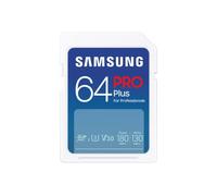 Samsung Pro Plus Tarjeta de Memoria SD (MB-SD64S/EU), 64 GB, UHS-I U3, Full HD y 4K UHD, 180 MB/s, Lectura de 130 MB/s, Escritura para cámaras réflex y cámaras de Sistema (2023)