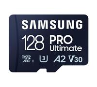 Samsung PRO Ultimate Tarjeta de Memoria MicroSD con Adaptador SD, 128 GB, 200 MB/s y 130 MB/s, UHS-I, C10, U3, V30, A2, 4K UHD, Apta para Smartphone, Tablet, GoPro, DJI Dron, Steam Deck (MB-MY128SA)