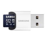 Samsung PRO Ultimate Tarjeta de Memoria MicroSD con Lector USB, 512 GB, 200 MB/s y 130 MB/s, UHS-I, C10, U3, V30, A2, 4K UHD, Apta para Smartphone, Tablet, GoPro, DJI Dron, Steam Deck (MB-MY512SB)