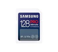 Samsung PRO Ultimate Tarjeta de Memoria SD, 128 GB, Lectura 200 MB/s, Escritura 130 MB/s, UHS-I, C10, U3, V30, 4K UHD, Para Smartphone, Dron o Cámara de Acción (MB-SY128S)