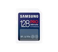Samsung PRO Ultimate Tarjeta de Memoria SD, 128 GB, Lectura 200 MB/s, Escritura 130 MB/s, UHS-I, C10, U3, V30, 4K UHD, Para Smartphone, Dron o Cámara de Acción (MB-SY128S)
