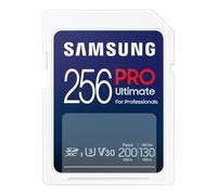 Samsung PRO Ultimate Tarjeta de Memoria SD, 256 GB, Lectura 200 MB/s, Escritura 130 MB/s, UHS-I, C10, U3, V30, 4K UHD, Para Smartphone, Dron o Cámara de Acción (MB-SY256S)