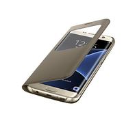 Samsung S View Cover - Funda para Samsung Galaxy S7 Edge, color Dorado