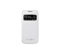 Samsung S-View - Funda para móvil Galaxy S4 Mini (Pantalla frontal, teclas laterales para activar la pantalla), blanco