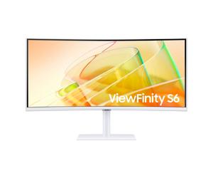 Samsung Samsung Viewfinity S6 65TC 34'' Monitor curvo con un espacio de trabajo amplio y detalles realistas para sumergirte en proyectos con mínima fatiga