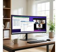 Samsung Samsung ViewFinity S65UC 34" Curvo UWQHD USB-C Monitor profesional curvo UWQHD de 34 pulgadas con USB-C de 90 W, RJ45 integrado y formato UltraWide